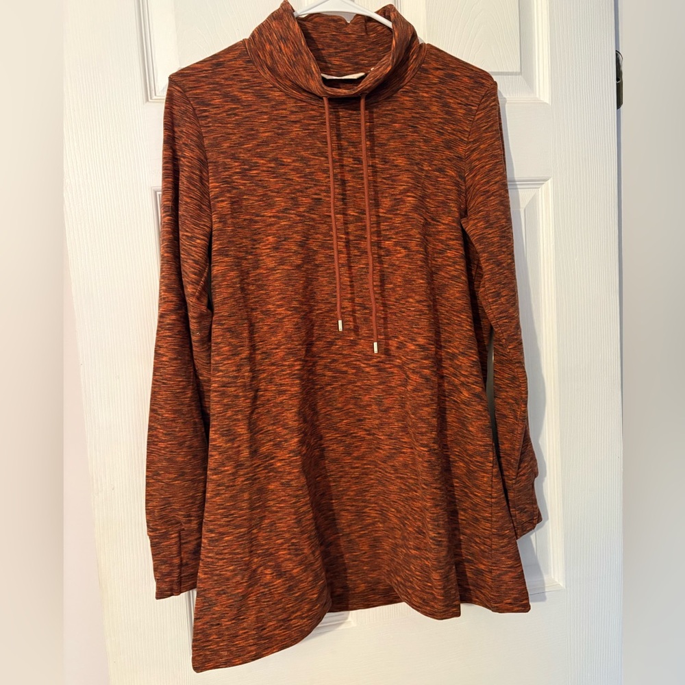 Soft Surroundings Rust Cowl Neck Top Size XS